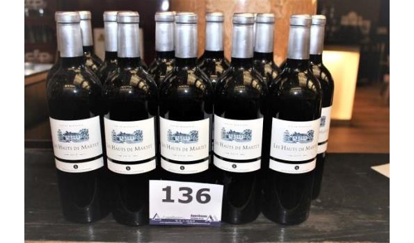 17 flessen rode wijn Bordeaux, Les Hauts de Martet, 2015