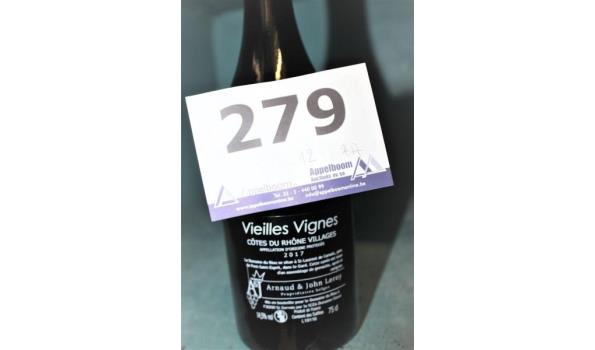 12 flessen wijn Cotes de Rhones Villages, Vieilles Vignes, Arnaud&John Leroy, 2017