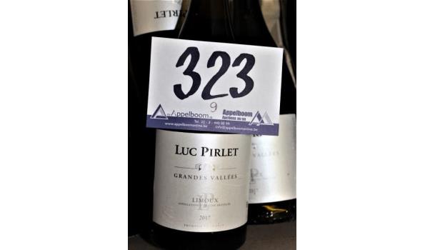 9 flessen wijn Limoux Grandes Vallées, Luc Pirlet, 2017