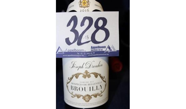 13 flessen wijn Brouilly, Domaine des Hospices Belleville, Joseph Drouhin 2016