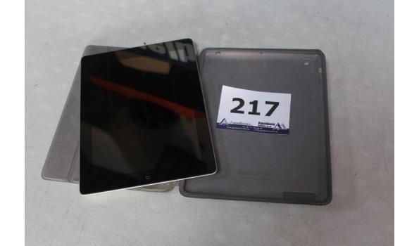 tablet pc APPLE, Ipad A1416, cap 16gB, zonder kabels, mogelijks Icloud locked, werking niet gekend, met cover