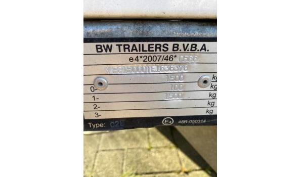 1-assige signalisatieaanhangwagen BW TRAILERS 2700, 1e inschr 13/12/16, YB815000TE1636376, met signalistatieopbouw QLITE