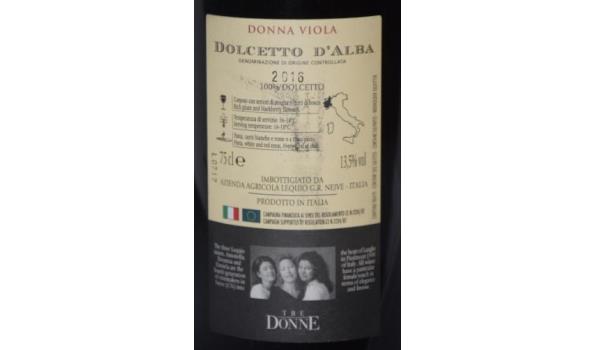 12 flessen à 75cl wijn TRE DONNE, Donna Viola, Dolcetto d
