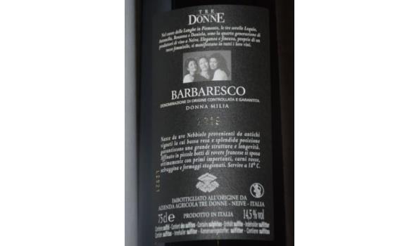 12 flessen à 75cl rode wijn TRE DONNE, Donna Milia, Barbaresco, 2019, 14,5%