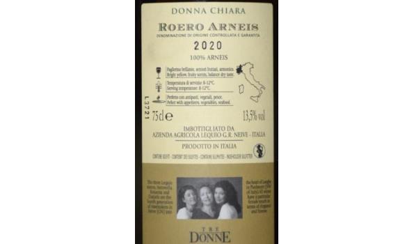 16 flessen à 75cl wijn TRE DONNE, Roero Arneis, Donna Chiara, 2020, 13,5%