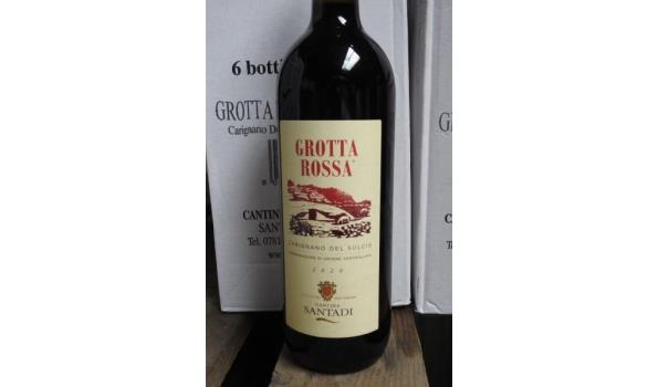12 flessen rode wijn SANTADI, Grotta Rossa 2020, carigno del sulcis