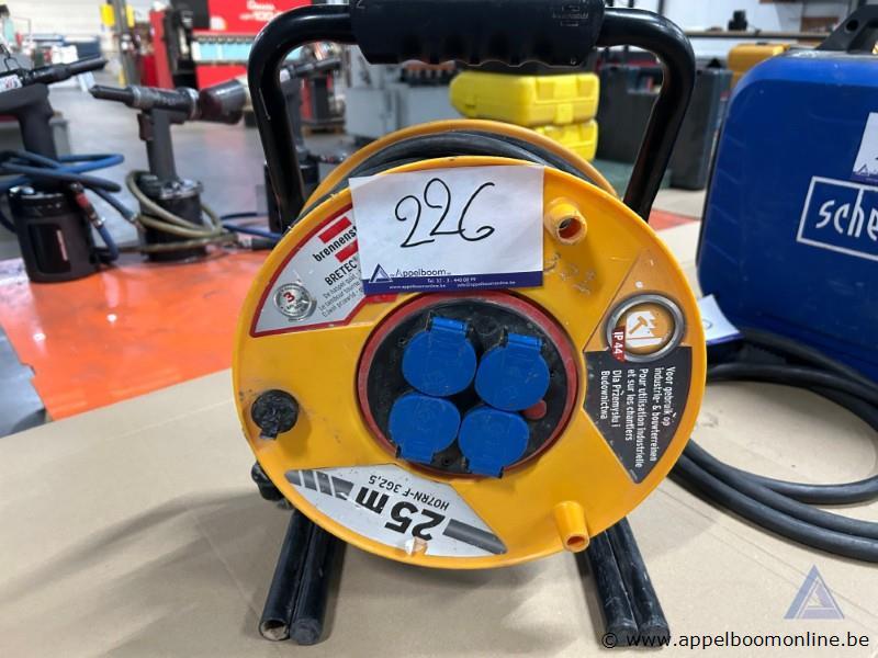 elektrakabel op haspel BRETEC, 25 m kabel H07RN-F 3G2,5, 4 stopcontacten 230 V – kavel bij Appelboom