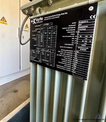 Compacte hoogspanningscabine met KYTE POWERTECH transformator (bouwjaar 2021, serienummer 1112105200) en Schneider Electric schakelinstallatie. Voo… – foto 7 – kavel bij Appelboom