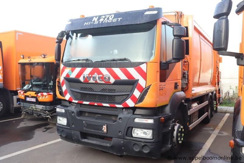 huisvuilwagen IVECO 2Y3C, Pusher 4000, datum 1ste inschr 2/2/2015, chassisnummer WJME2NNH600305606, km laatste keuring 94,498, WJME2NNH60C295943, d… – kavel bij Appelboom