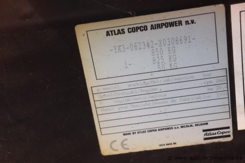 verrijdbare compressor ATLAS COPCO XAS 46, bj 1999, cap 20,4Kw, compleet met toebehoren – foto 9 – kavel bij Appelboom