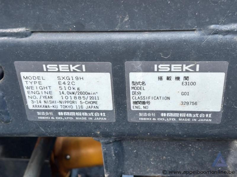 Zitmaaier met opvangbak, ISEKI SXG19H, bouwjaar 2011, 14 kW, 510 kg, serienummer 101885 – foto 5 – kavel bij Appelboom