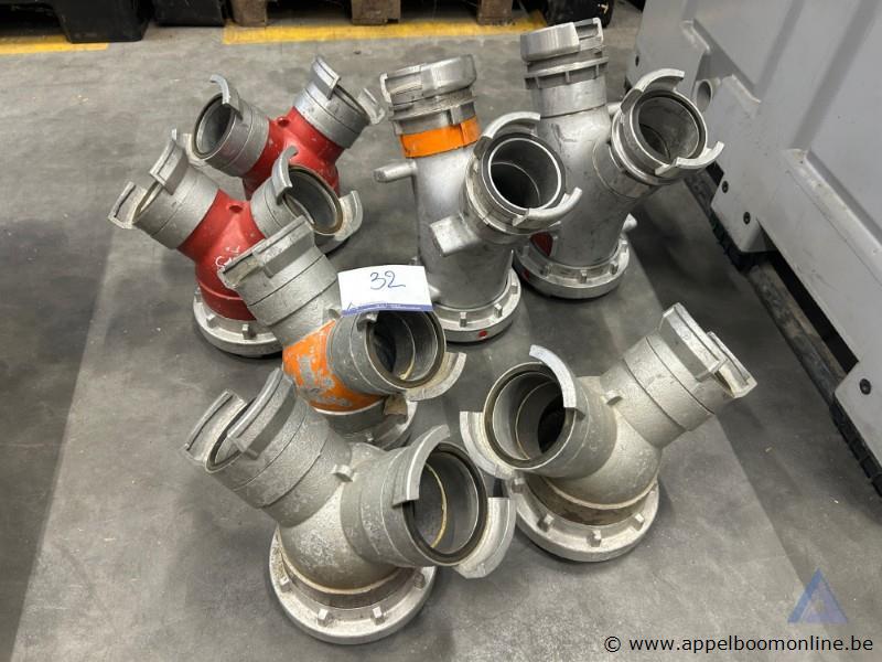 Metalen broekstukken met Storz-koppelingen, type 150-2x 110 dsp – foto 2 – kavel bij Appelboom