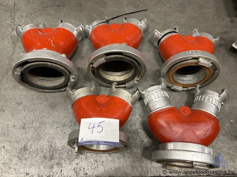 Metalen verdeelstukken met Storz-koppelingen – foto 2 – kavel bij Appelboom