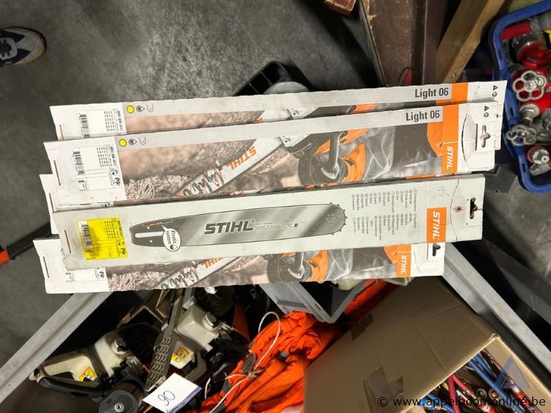 Lot onderdelen voor motorzagen, inclusief 3 zaagbladen STIHL, 45 cm – foto 5 – kavel bij Appelboom