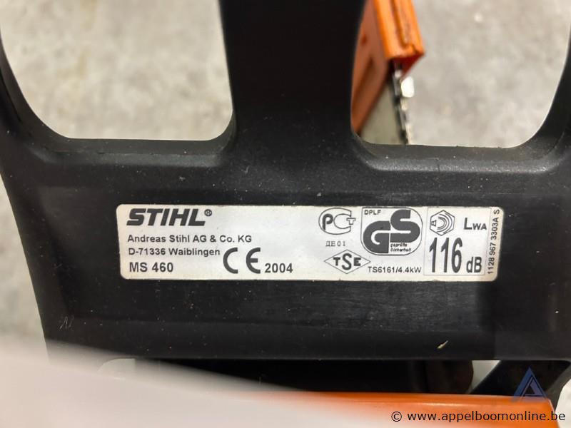 Motorzaag STIHL MS 460, 4.4 kW, inclusief zaagblad 3/8" 45cm, serienummer 1128 967 3303A S – foto 3 – kavel bij Appelboom