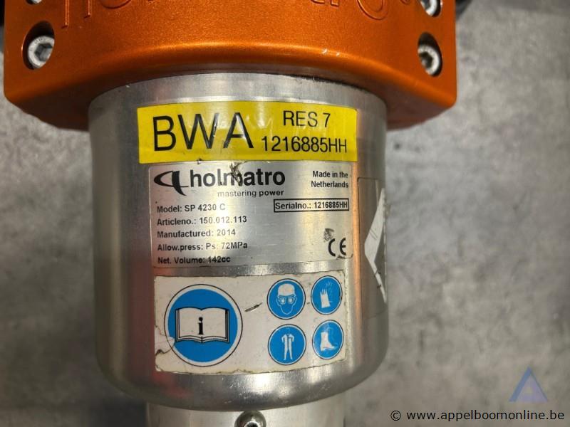 Spreider Holmatro SP 4230 C, bouwjaar 2014, serienummer 1216885HH, maximale druk 72 MPa, netto volume 142 cc – foto 3 – kavel bij Appelboom