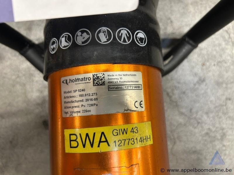 Spreider Holmatro SP 5240, bouwjaar 2016, serienummer 1277314HH, maximale druk 72 MPa, 72 MPa kg – foto 3 – kavel bij Appelboom