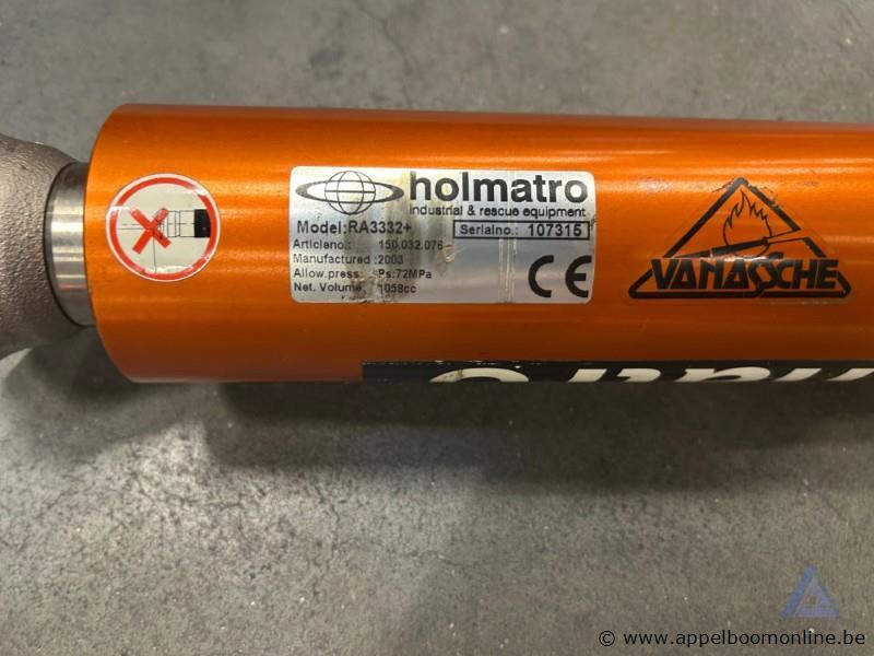 Hydraulische ram HOLMATRO RA3322+, bouwjaar 2008, maximale druk 72 MPa, serienummer 107315 – foto 3 – kavel bij Appelboom