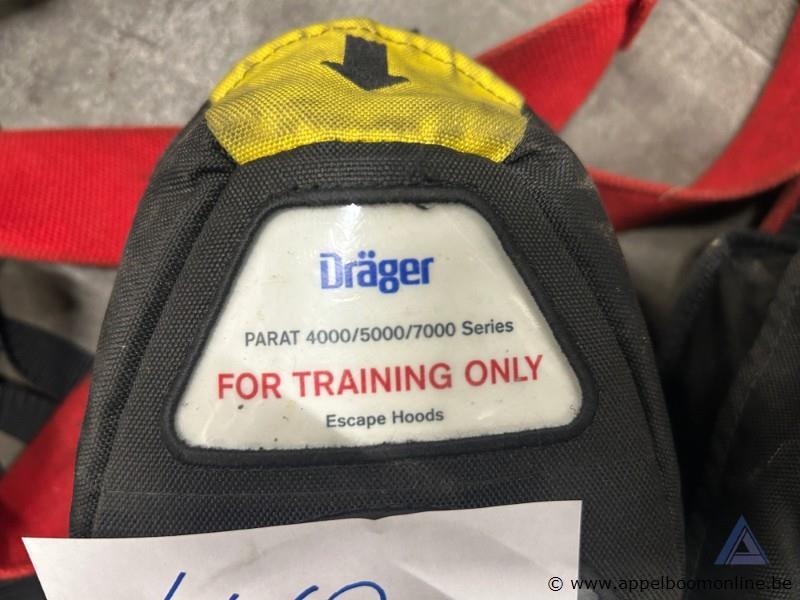 Vluchtmaskers Dräger PARAT 4000/5000/7000 Series, uitsluitend voor trainingsdoeleinden – foto 3 – kavel bij Appelboom