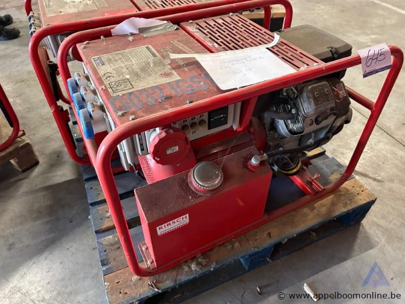 Stroomgenerator KIRSCH (D+E) 6 BSVE, 6 kVA, 400 V en 230 V uitgangsspanning, 124 kg bouwjaar 2007, 4,8 kW. Werking niet gekend – foto 2 – kavel bij Appelboom