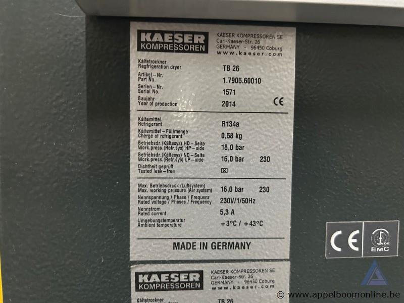 Koeldroger KAESER TB 26, bouwjaar 2014. Voorzien van een netspanning van 230 V en 1 fase – foto 3 – kavel bij Appelboom