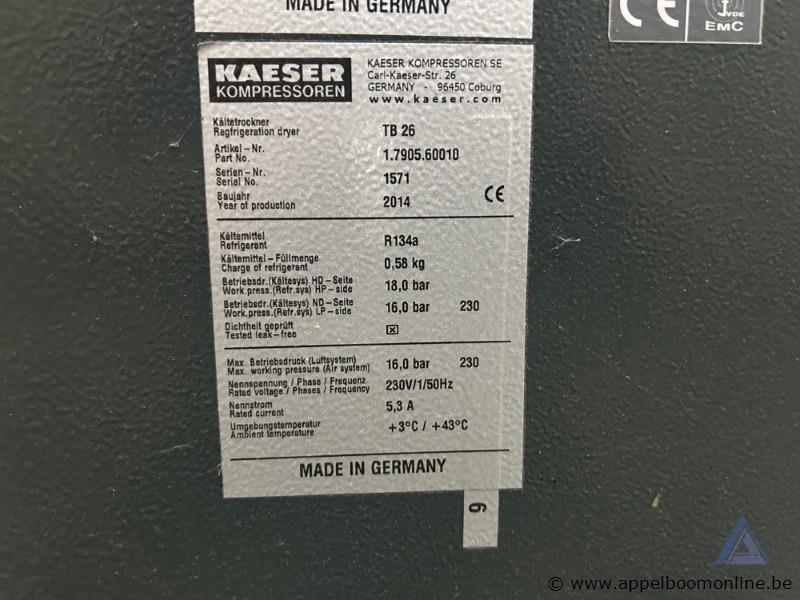 Koeldroger KAESER TB 26, bouwjaar 2014. Voorzien van een netspanning van 230 V en 1 fase – foto 4 – kavel bij Appelboom