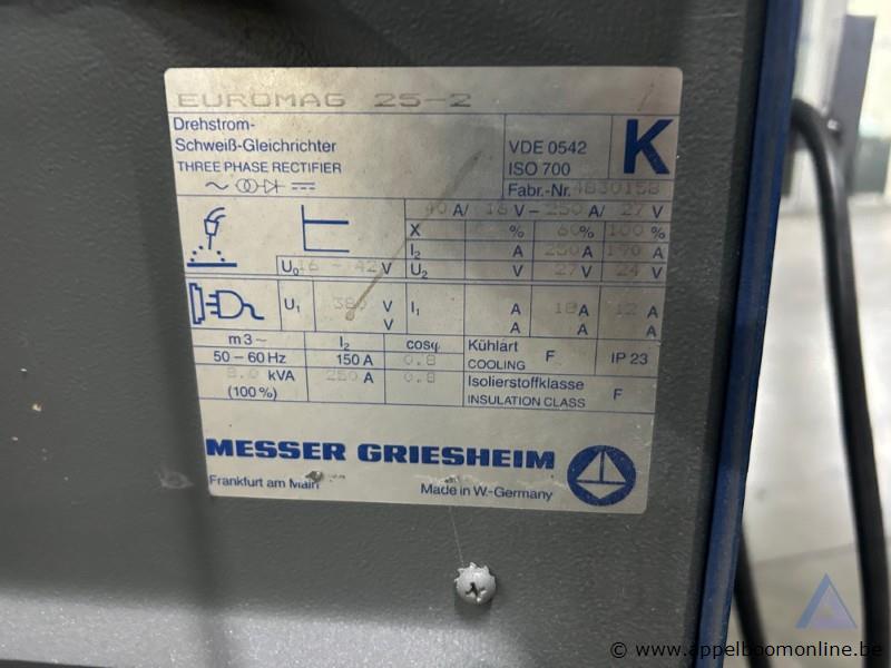 Lasapparaat MESSER GRIESHEIM EUROMAG 25-2, met een aansluiting van 380 V, 3 fasen – foto 4 – kavel bij Appelboom