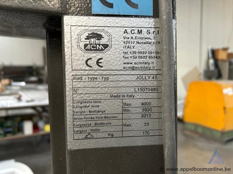 Lintzaagmachine ACM JOLLY 45, bouwjaar 2015, serienummer L15070480, gewicht 170 kg – foto 3 – kavel bij Appelboom