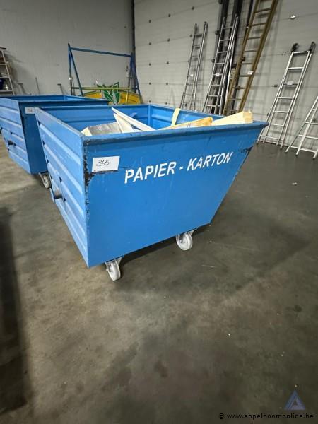 Metalen transportcontainer, BAUER 200 A 2.2, bouwjaar 2010, 310 kg, serienummer 100404 – kavel bij Appelboom