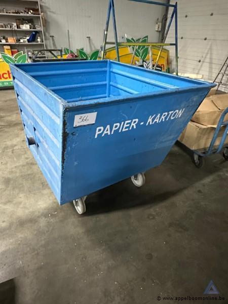 Metalen transportcontainer BAUER SÜBLOHN BSK-R 90, inhoud 0,9 cbm, draagvermogen 1.360 kg, bouwjaar 2016, 109 kg, serienummer 5294902 – foto 2 – kavel bij Appelboom