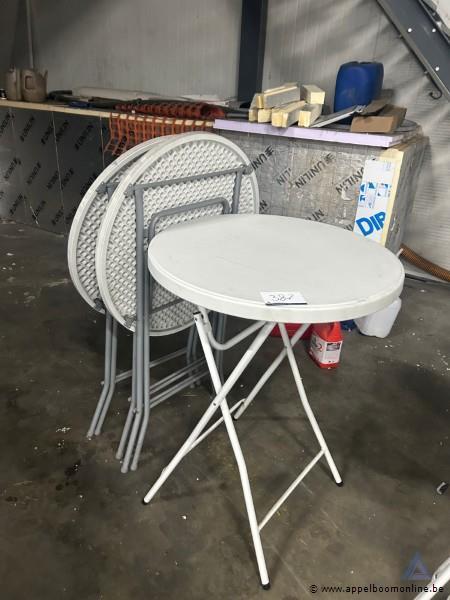 4 opvouwbare ronde tafels – foto 2 – kavel bij Appelboom