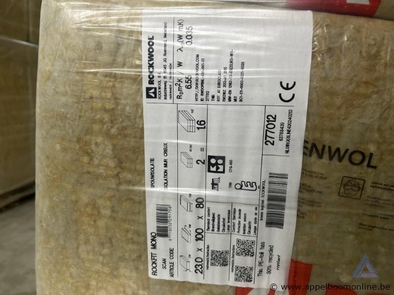 25m² rotswol isolatie ROCKWOOL, type Rockfit Mono, 23x100x80 – foto 3 – kavel bij Appelboom