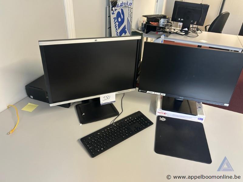 Computerwerkstation HP Z2 met Intel Core i7 processor, inclusief HP monitor, Iiyama monitor, Logitech toetsenbord en SteelSeries muismat. Werking n… – foto 2 – kavel bij Appelboom