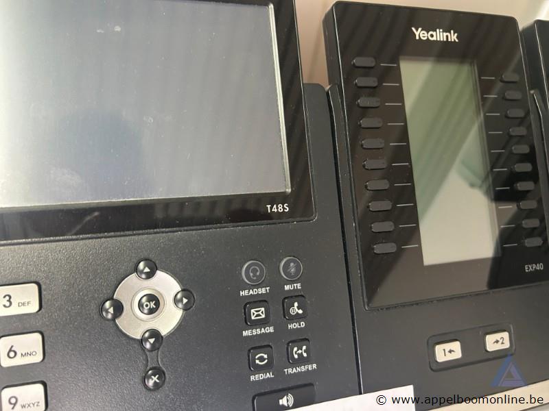 Bureautelefoon Yealink T48S, inclusief 2 uitbreidingsmodules Yealink EXP40. Werking niet gekend – foto 3 – kavel bij Appelboom