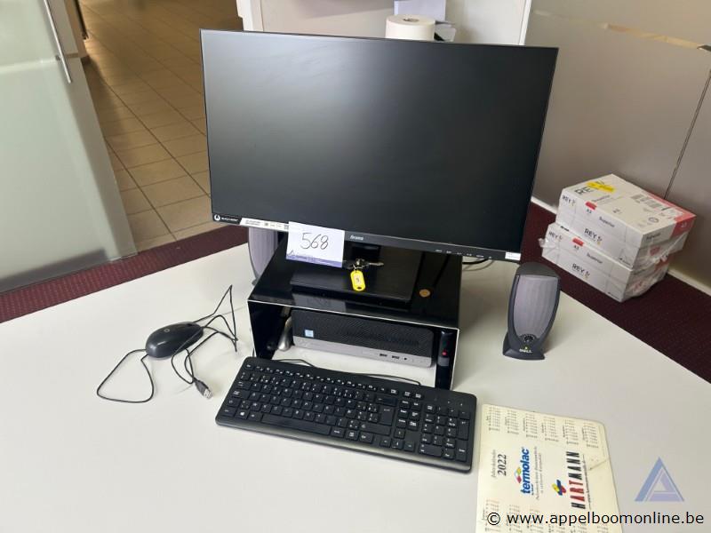 Computerwerkstation HP ProDesk, Intel Core i5 processor, inclusief iiyama monitor, HP toetsenbord, HP muis en Logitech luidspreker. Werking niet ge… – foto 2 – kavel bij Appelboom