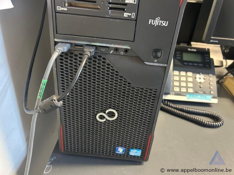 computerwerkstation FUJITSU Intel Core i3 Inclusief toetsenbord HP, muis Logitech en bureautelefoon Yealink,, met twee monitoren HP Werking niet g… – foto 3 – kavel bij Appelboom