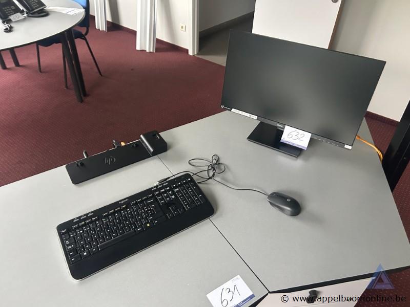 Computermonitor iiyama, inclusief toetsenbord Logitech, muis HP en docking station HP. Werking niet gekend – kavel bij Appelboom