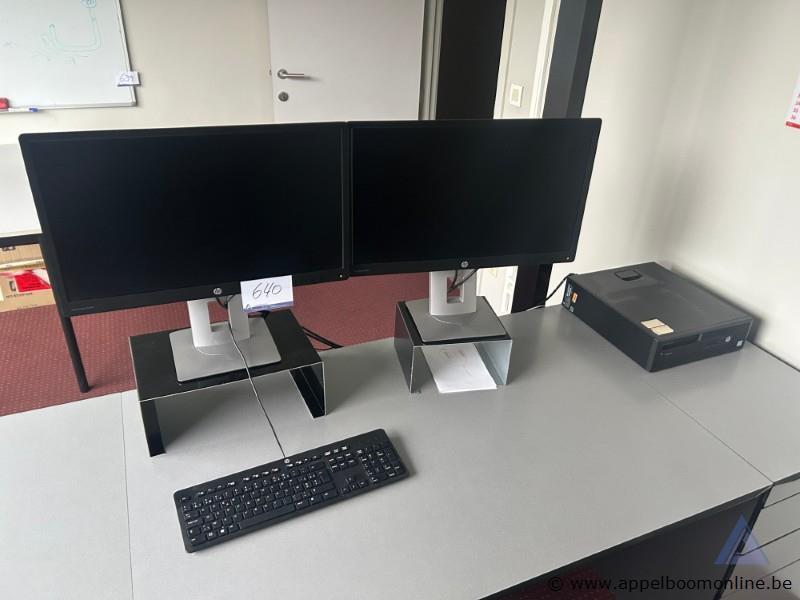 Computer HP, Elitedesk plus 2 TFT schermen HP, passwoord niet gekend – foto 2 – kavel bij Appelboom