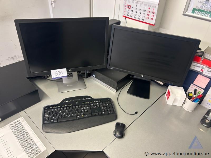 computer HP PRODESK, plus 2 monitoren, passwoord niet gekend – foto 2 – kavel bij Appelboom
