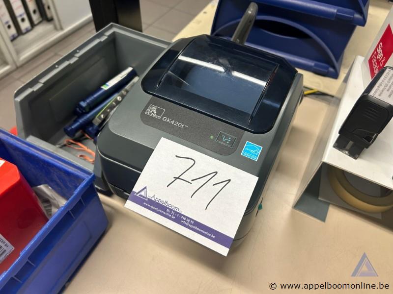 ticketprinter ZEBRA, GK420t – foto 2 – kavel bij Appelboom