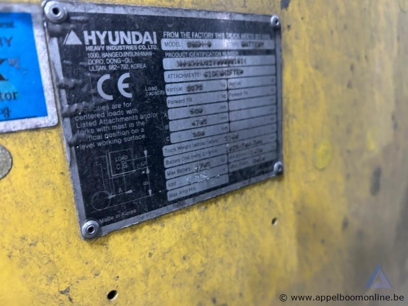 Elektrische heftruck, HYUNDAI 25BH-9, 3.559 u, hefvermogen 2275 kg, hefhoogte 4,73 m, 80V, 700 Ah, 3.244 kg. Werking niet gekend – foto 6 – kavel bij Appelboom