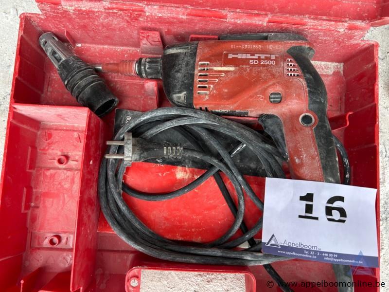 Boormachine HILTI SD 2500, inclusief koffer en diepteaanslag. Werking niet gekend – foto 2 – kavel bij Appelboom