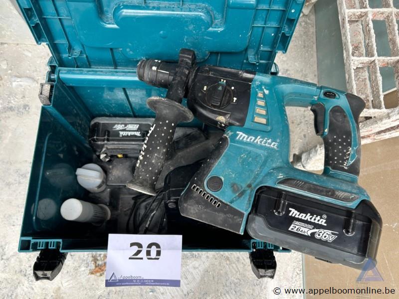 Accu boorhamer Makita BHR262T, 36 V, inclusief 2 accu's (2,6 Ah), zijhandgreep en koffer. Werking niet gekend – foto 2 – kavel bij Appelboom