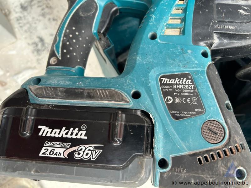 Accu boorhamer Makita BHR262T, 36 V, inclusief 2 accu's (2,6 Ah), zijhandgreep en koffer. Werking niet gekend – foto 3 – kavel bij Appelboom