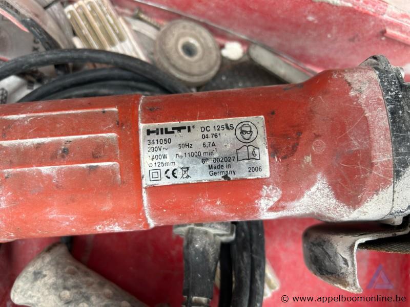 Haakse slijper HILTI DC 125-S, inclusief koffer en diverse slijp- en doorslijpschijven. Werking niet gekend – foto 3 – kavel bij Appelboom