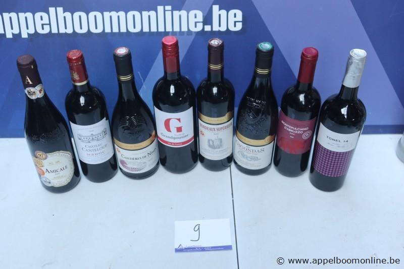 8 flessen diverse rode wijn – foto 2 – kavel bij Appelboom