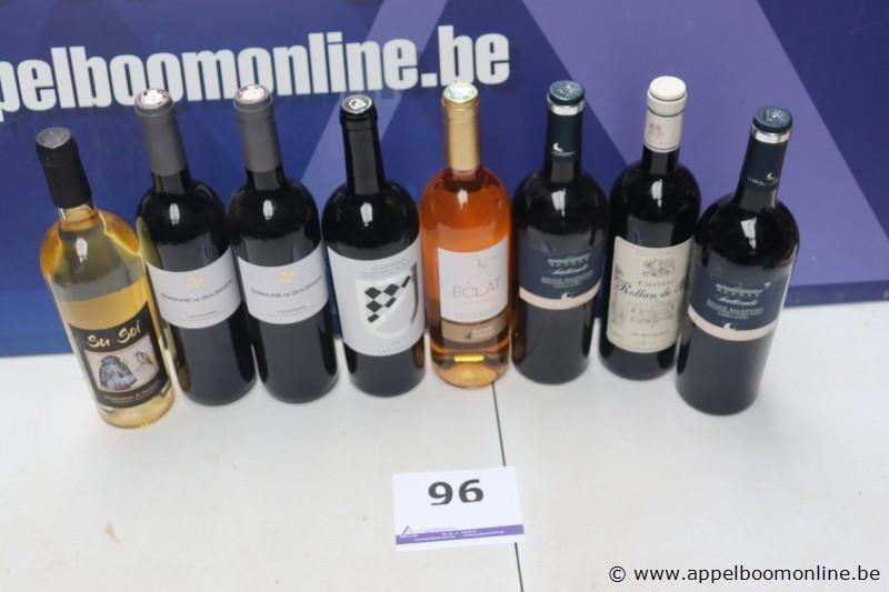 8 flessen diverse wijn – kavel bij Appelboom