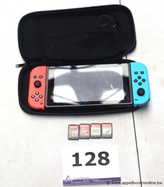spelconsole NINTENDO Switch, vv 4 spelletjes, zonder kabels, werking niet gekend – kavel bij Appelboom