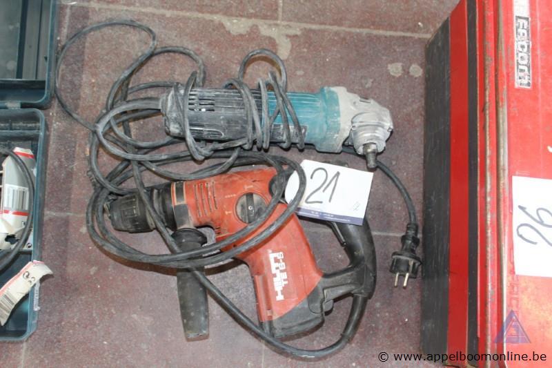 Klopboormachine HILTI TE 6-S en haakse slijper. Werking niet gekend – foto 2 – kavel bij Appelboom