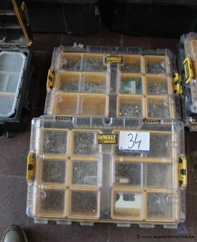Twee DEWALT TOUGHSYSTEM 2.0 gereedschapskoffers, gevuld met diverse bevestigingsmaterialen – foto 2 – kavel bij Appelboom